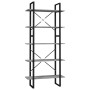 5-story engineered wood shelving unit gray concrete 80x30x175 cm by vidaXL, Bookcases and shelves - Ref: Foro24-3081992, Pric...