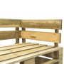 Pallet garden sofa with red pine wood cushions by vidaXL, Outdoor sofas - Ref: Foro24-275292, Price: 114,99 €, Discount: %