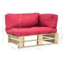 Pallet garden sofa with red pine wood cushions by vidaXL, Outdoor sofas - Ref: Foro24-275292, Price: 114,99 €, Discount: %