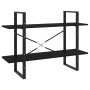 2-tier black plywood shelving unit 100x30x70 cm by vidaXL, Bookcases and shelves - Ref: Foro24-806468, Price: 38,99 €, Discou...