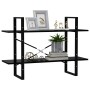 2-tier black plywood shelving unit 100x30x70 cm by vidaXL, Bookcases and shelves - Ref: Foro24-806468, Price: 38,99 €, Discou...