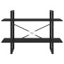 2-tier black plywood shelving unit 100x30x70 cm by vidaXL, Bookcases and shelves - Ref: Foro24-806468, Price: 38,99 €, Discou...