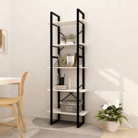 5-tier white pine wood shelf 60x30x175 cm by vidaXL, Bookcases and shelves - Ref: Foro24-3081984, Price: 100,42 €, Discount: %