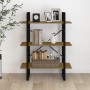 3-tier solid brown pine wood shelf 80x30x105 cm by vidaXL, Bookcases and shelves - Ref: Foro24-806535, Price: 66,32 €, Discou...