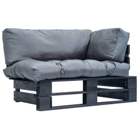 Pallet garden sofa with gray pinewood cushions by vidaXL, Outdoor sofas - Ref: Foro24-277414, Price: 137,46 €, Discount: %