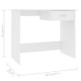 White plywood desk 100x50x76 cm by vidaXL, Desks - Ref: Foro24-800549, Price: 68,20 €, Discount: %