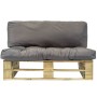 Pallet garden sofa with gray pinewood cushions by vidaXL, Outdoor sofas - Ref: Foro24-275285, Price: 124,41 €, Discount: %