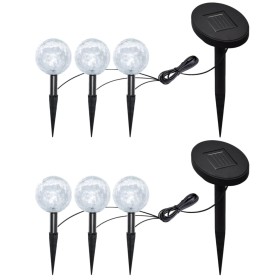 LED garden lamps with anchors and solar panels 6 pcs by vidaXL, Outdoor lighting - Ref: Foro24-277121, Price: 38,99 €, Discou...