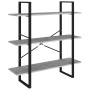 5-story engineered wood shelving unit gray concrete 100x30x175cm by vidaXL, Bookcases and shelves - Ref: Foro24-3082002, Pric...