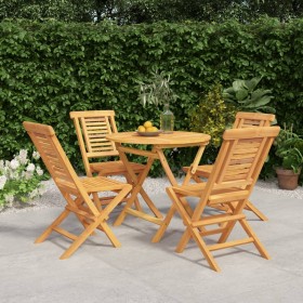 5-teiliges Garten-Essset aus massivem Teakholz von vidaXL, Gartensets - Ref: Foro24-3155016, Preis: 432,38 €, Rabatt: %