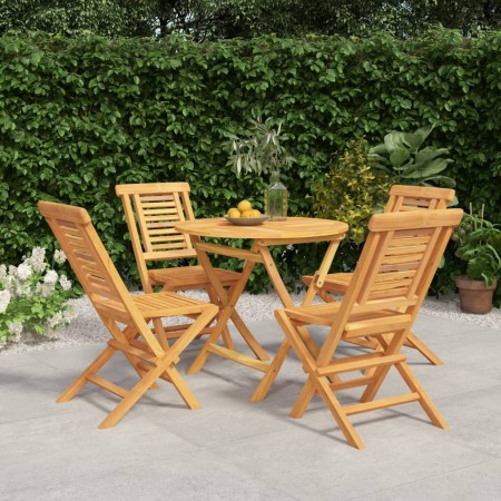 5-piece garden dining set solid teak wood by vidaXL, Garden sets - Ref: Foro24-3155016, Price: 432,07 €, Discount: %