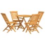 5-piece garden dining set solid teak wood by vidaXL, Garden sets - Ref: Foro24-3155016, Price: 432,07 €, Discount: %