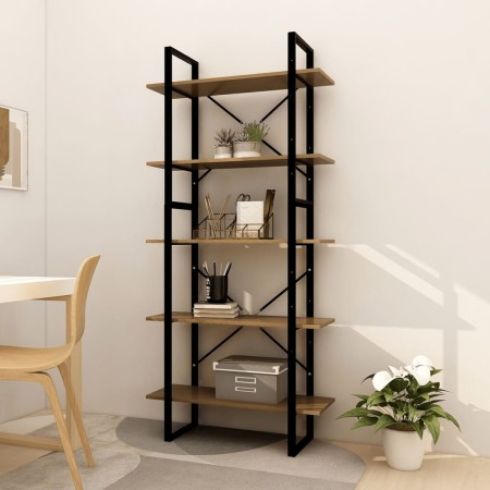 5-tier brown pine wood shelf 80x30x175 cm by vidaXL, Bookcases and shelves - Ref: Foro24-3081996, Price: 112,51 €, Discount: %