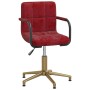 4pcs Red Wine Red Velvet Swivel Dining Chairs by vidaXL, dining chairs - Ref: Foro24-3088237, Price: 222,46 €, Discount: %