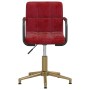 4pcs Red Wine Red Velvet Swivel Dining Chairs by vidaXL, dining chairs - Ref: Foro24-3088237, Price: 222,46 €, Discount: %