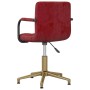 4pcs Red Wine Red Velvet Swivel Dining Chairs by vidaXL, dining chairs - Ref: Foro24-3088237, Price: 222,46 €, Discount: %