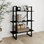 3-tier solid black pine wood shelf 80x30x105 cm by vidaXL, Bookcases and shelves - Ref: Foro24-806536, Price: 53,99 €, Discou...