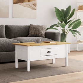 BODO coffee table in white and brown pine wood 100x55x45 cm by vidaXL, Coffee table - Ref: Foro24-355069, Price: 75,14 €, Dis...