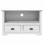 Mueble de TV 2 cajones BODO madera pino blanco 91,5x44,5x56 cm de vidaXL, Muebles TV - Ref: Foro24-355074, Precio: 80,80 €, D...