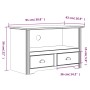 BODO TV-Möbel 2 Schubladen Zirbenholz weiß 91,5x44,5x56 cm von vidaXL, TV-Möbel - Ref: Foro24-355074, Preis: 81,99 €, Rabatt: %