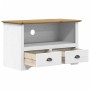 TV-Schrank mit 2 Schubladen BODO braunes Kiefernholz 91x43x56 cm von vidaXL, TV-Möbel - Ref: Foro24-355075, Preis: 90,50 €, R...