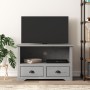 TV cabinet with 2 drawers BODO gray pine wood 91x43x56 cm by vidaXL, TV Furniture - Ref: Foro24-355076, Price: 87,41 €, Disco...