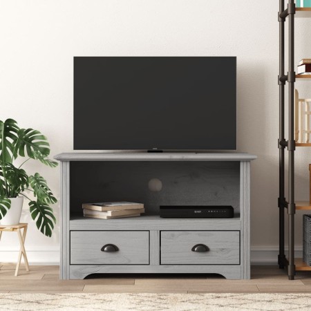 TV cabinet with 2 drawers BODO gray pine wood 91x43x56 cm by vidaXL, TV Furniture - Ref: Foro24-355076, Price: 87,41 €, Disco...