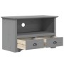 TV cabinet with 2 drawers BODO gray pine wood 91x43x56 cm by vidaXL, TV Furniture - Ref: Foro24-355076, Price: 87,41 €, Disco...