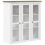 Wardrobe with glass doors BODO white pine wood brown by vidaXL, Sideboards - Ref: Foro24-355078, Price: 245,73 €, Discount: %