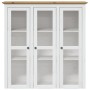 Wardrobe with glass doors BODO white pine wood brown by vidaXL, Sideboards - Ref: Foro24-355078, Price: 245,73 €, Discount: %