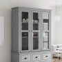 Schrank mit Glastüren BODO massives Kieferngrau von vidaXL, Sideboards - Ref: Foro24-355079, Preis: 268,09 €, Rabatt: %