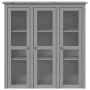 BODO solid pine gray wardrobe with glass doors by vidaXL, Sideboards - Ref: Foro24-355079, Price: 268,09 €, Discount: %