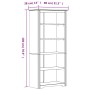 BODO bookcase 5 shelves solid brown pine wood 80x38x180 cm by vidaXL, Bookcases and shelves - Ref: Foro24-355081, Price: 177,...