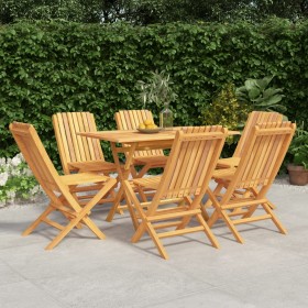 Garten-Essgruppe 7-teilig aus massivem Teakholz von vidaXL, Gartensets - Ref: Foro24-3155004, Preis: 618,12 €, Rabatt: %