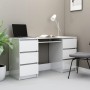 Glossy white plywood desk 140x50x77 cm by vidaXL, Desks - Ref: Foro24-800816, Price: 203,28 €, Discount: %