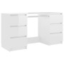 Glossy white plywood desk 140x50x77 cm by vidaXL, Desks - Ref: Foro24-800816, Price: 190,55 €, Discount: %