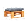 Garden pallet ottoman with honey brown wood gray cushion by vidaXL, Outdoor ottomans - Ref: Foro24-277441, Price: 56,87 €, Di...