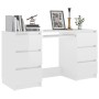 Glossy white plywood desk 140x50x77 cm by vidaXL, Desks - Ref: Foro24-800816, Price: 190,55 €, Discount: %