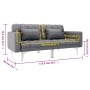 Light gray fabric sofa bed by vidaXL, Sofas - Ref: Foro24-247215, Price: 418,68 €, Discount: %