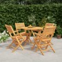 5-teiliges Garten-Essset aus massivem Teakholz von vidaXL, Gartensets - Ref: Foro24-3155032, Preis: 365,89 €, Rabatt: %