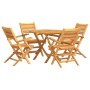 5-piece garden dining set solid teak wood by vidaXL, Garden sets - Ref: Foro24-3155032, Price: 366,30 €, Discount: %