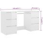 Glossy white plywood desk 140x50x77 cm by vidaXL, Desks - Ref: Foro24-800816, Price: 190,55 €, Discount: %