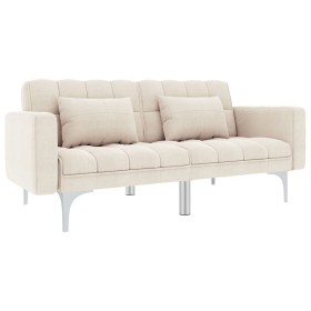 Cream White Fabric Sofa Bed by vidaXL, Sofas - Ref: Foro24-247216, Price: 412,71 €, Discount: %