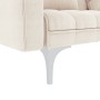 Sofá cama de tela blanco crema de vidaXL, Sofás - Ref: Foro24-247216, Precio: 412,71 €, Descuento: %