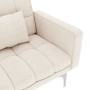 Sofá cama de tela blanco crema de vidaXL, Sofás - Ref: Foro24-247216, Precio: 412,71 €, Descuento: %