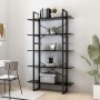 5-tier black plywood shelf 100x30x175 cm by vidaXL, Bookcases and shelves - Ref: Foro24-3081999, Price: 92,32 €, Discount: %