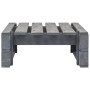 Gray wood garden pallet ottoman by vidaXL, Outdoor ottomans - Ref: Foro24-44696, Price: 44,78 €, Discount: %