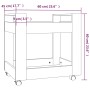 Schreibtischwagen aus braunem Eichensperrholz, 60 x 45 x 60 cm von vidaXL, Küchen - und Speisenwagen - Ref: Foro24-816607, Pr...