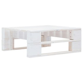 Otomana de palés para jardín madera blanco de vidaXL, Otomanas de exterior - Ref: Foro24-45758, Precio: 48,52 €, Descuento: %