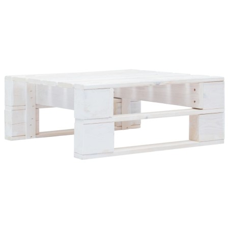 White wooden pallet ottoman for garden by vidaXL, Outdoor ottomans - Ref: Foro24-45758, Price: 46,99 €, Discount: %